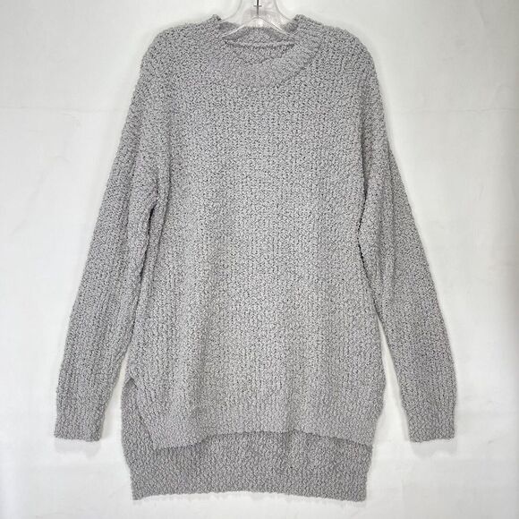 Unbranded Sweaters - Women Sweater XL Cozy Knit Pullover Gray Crew Neck Chic